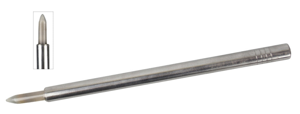 7-1/2 inch agate burnisher with aluminum handle and ball tip for jewelry bezel finishing