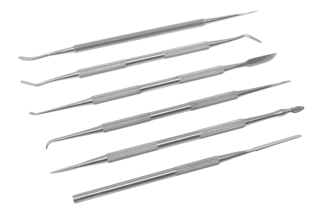 6-Piece Wax Carving & Detailer Riffler File Set by PMC Supplies