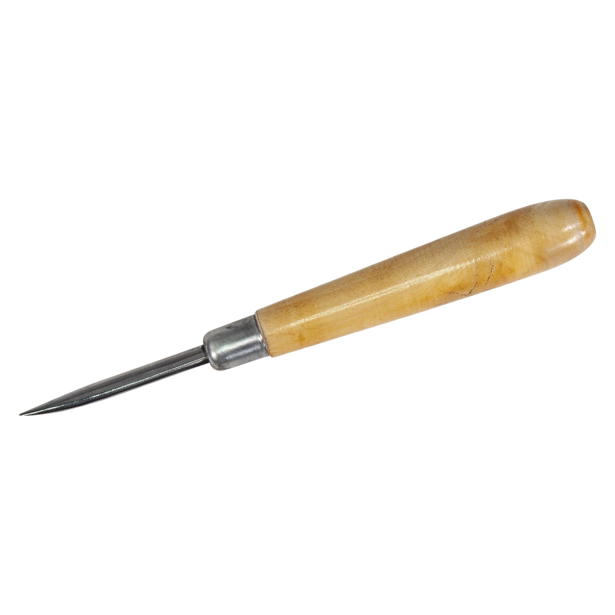 1-3/4" Curved Steel Slim Burnisher with Wooden Handle by PMC Supplies