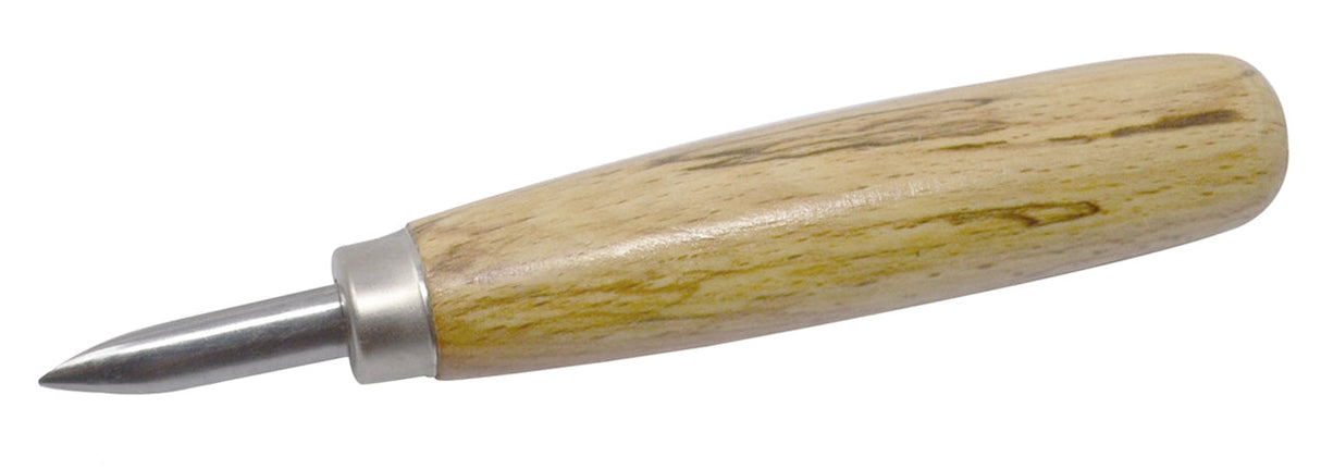 1 inch straight burnisher with high-polish stainless steel blade and hardwood handle for smoothing metal surfaces and bezel settings