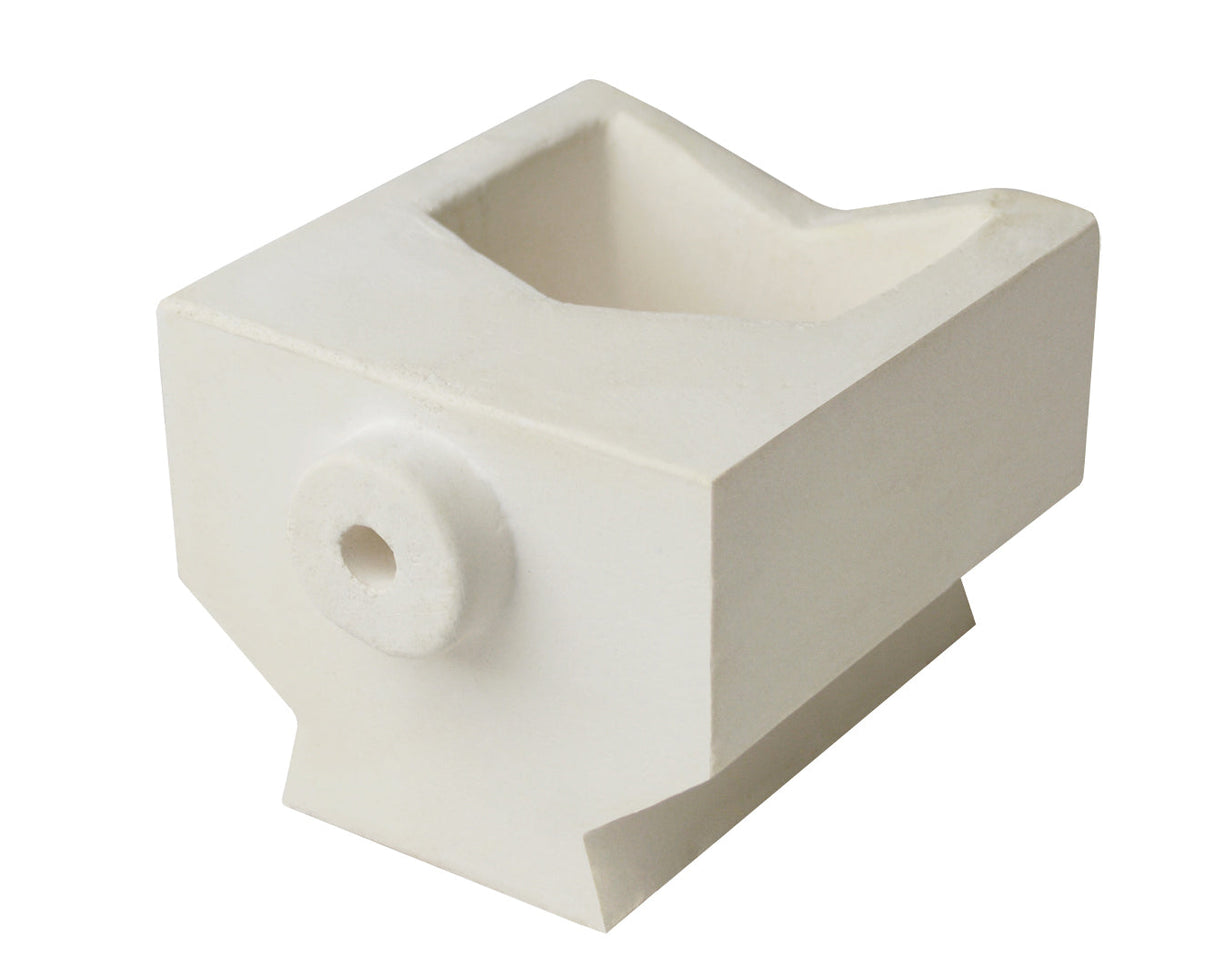 1.2 kg replacement ceramic centrifugal crucible made of fused silica and clay bond for high-temperature metal melting and casting.