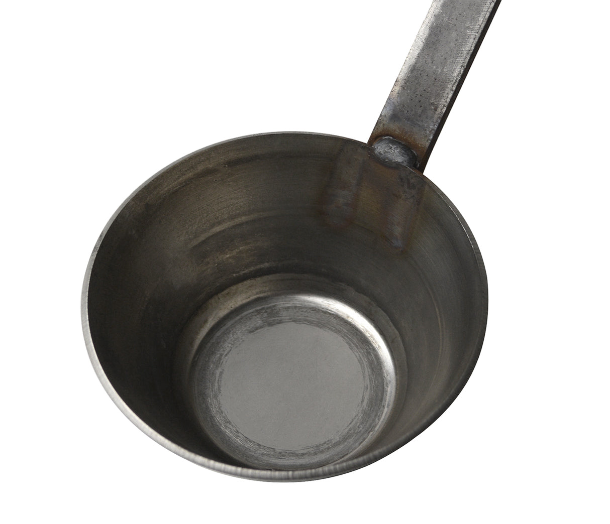 10 fl oz Stainless Steel Pouring Ladle w/ Flat Steel Handle by PMC Supplies