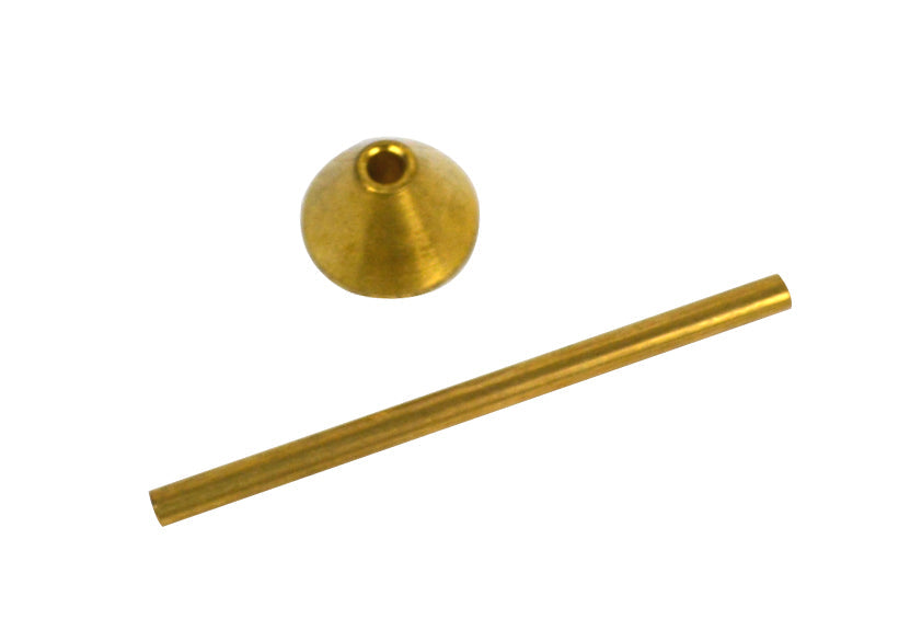 Brass Mandrel Sprue Former tool with angled brass rod and cone for 1/8 inch waxworking sprues