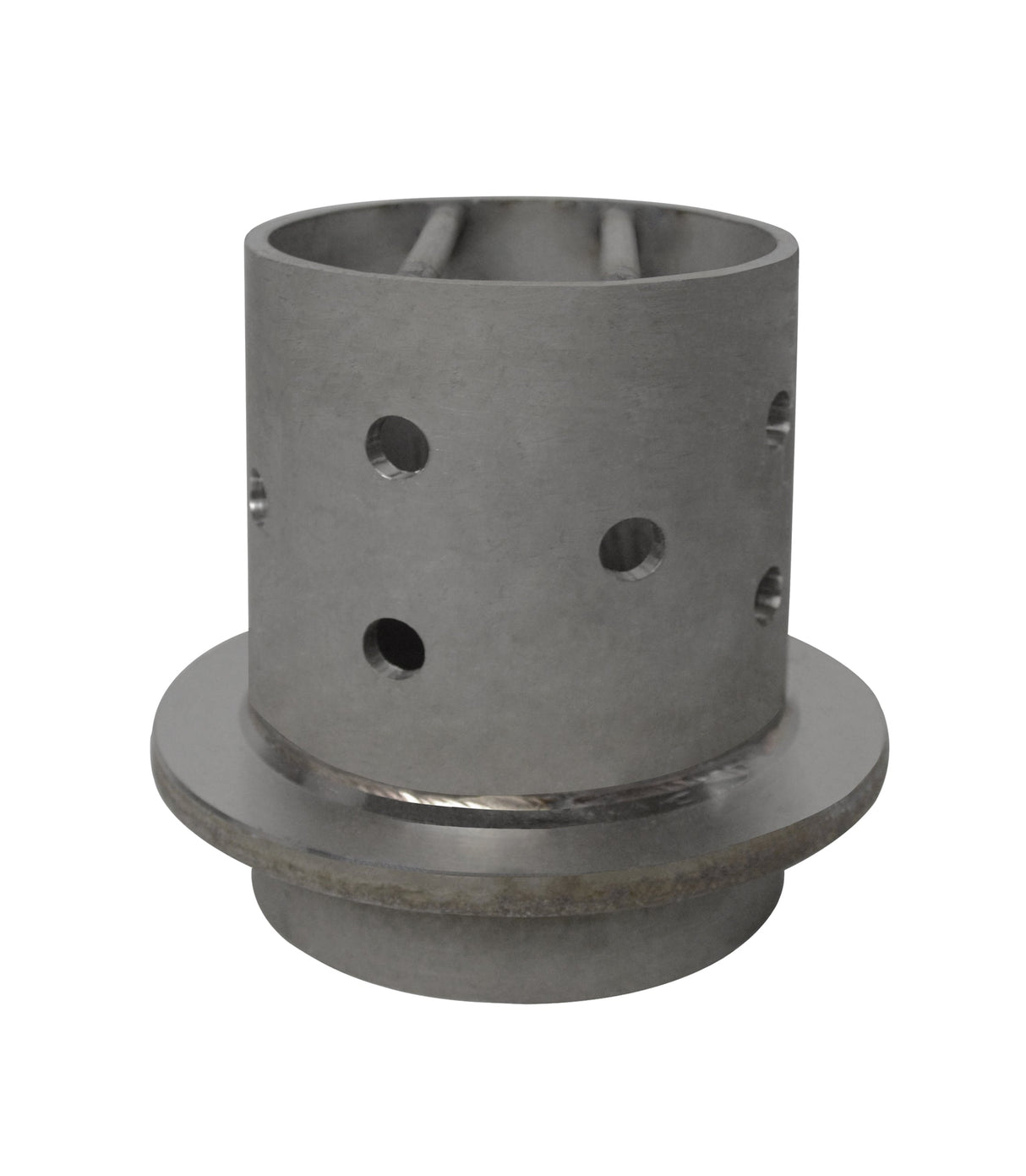 3x4 inch perforated stainless steel flask for precision investment casting with vent holes and corrosion resistance