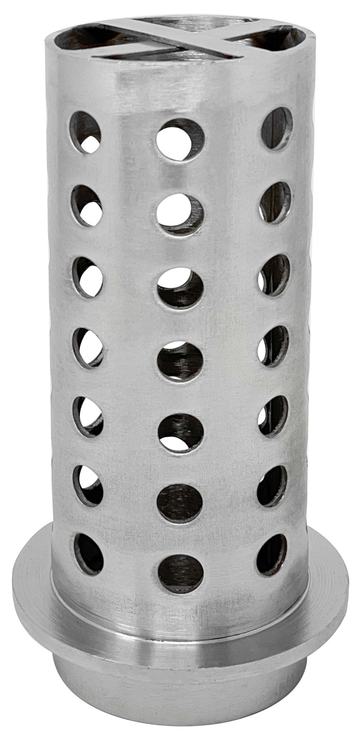 3" x 8" Perforated Stainless Steel Flask by PMC Supplies