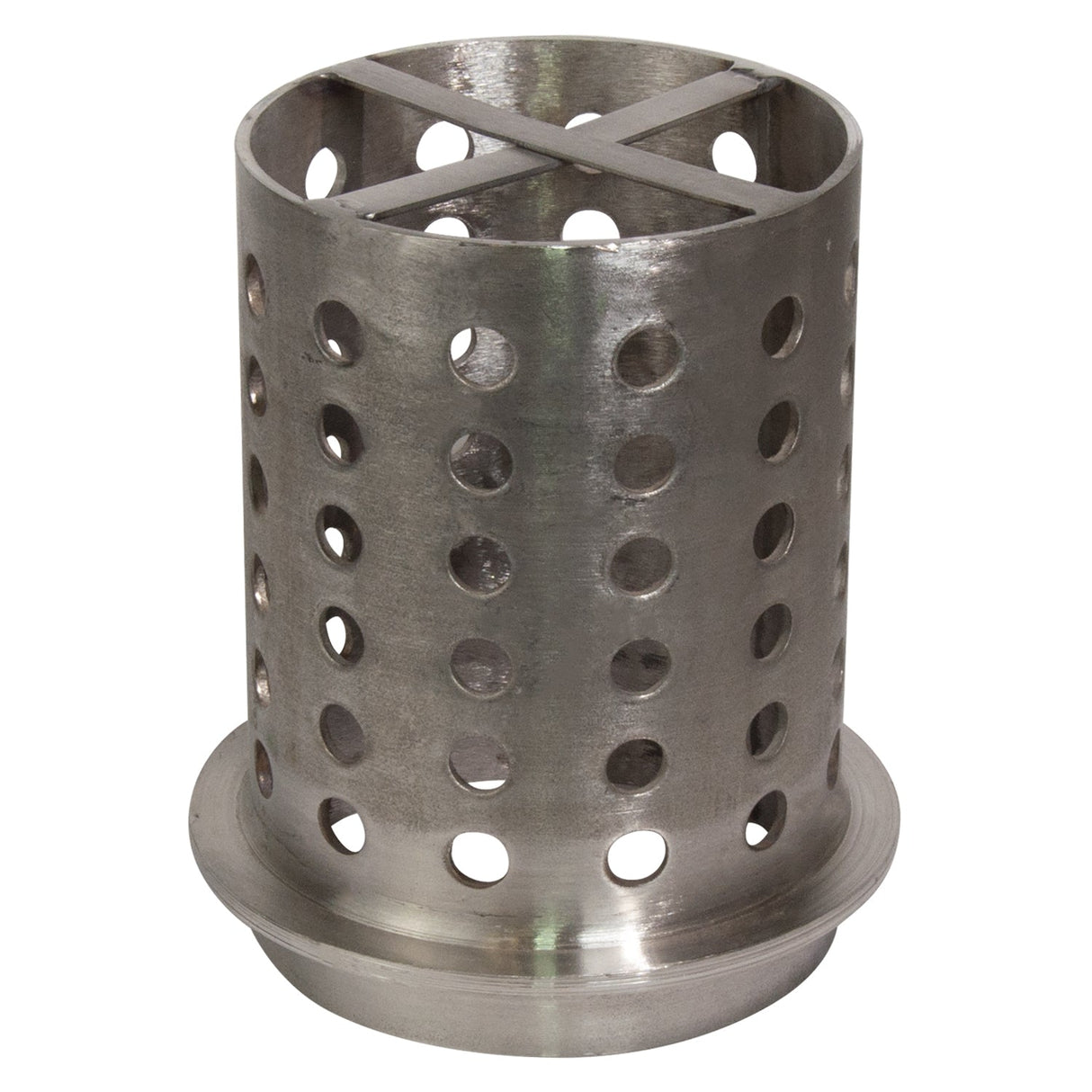 5" x 7" perforated stainless steel casting flask for vacuum-assisted investment casting