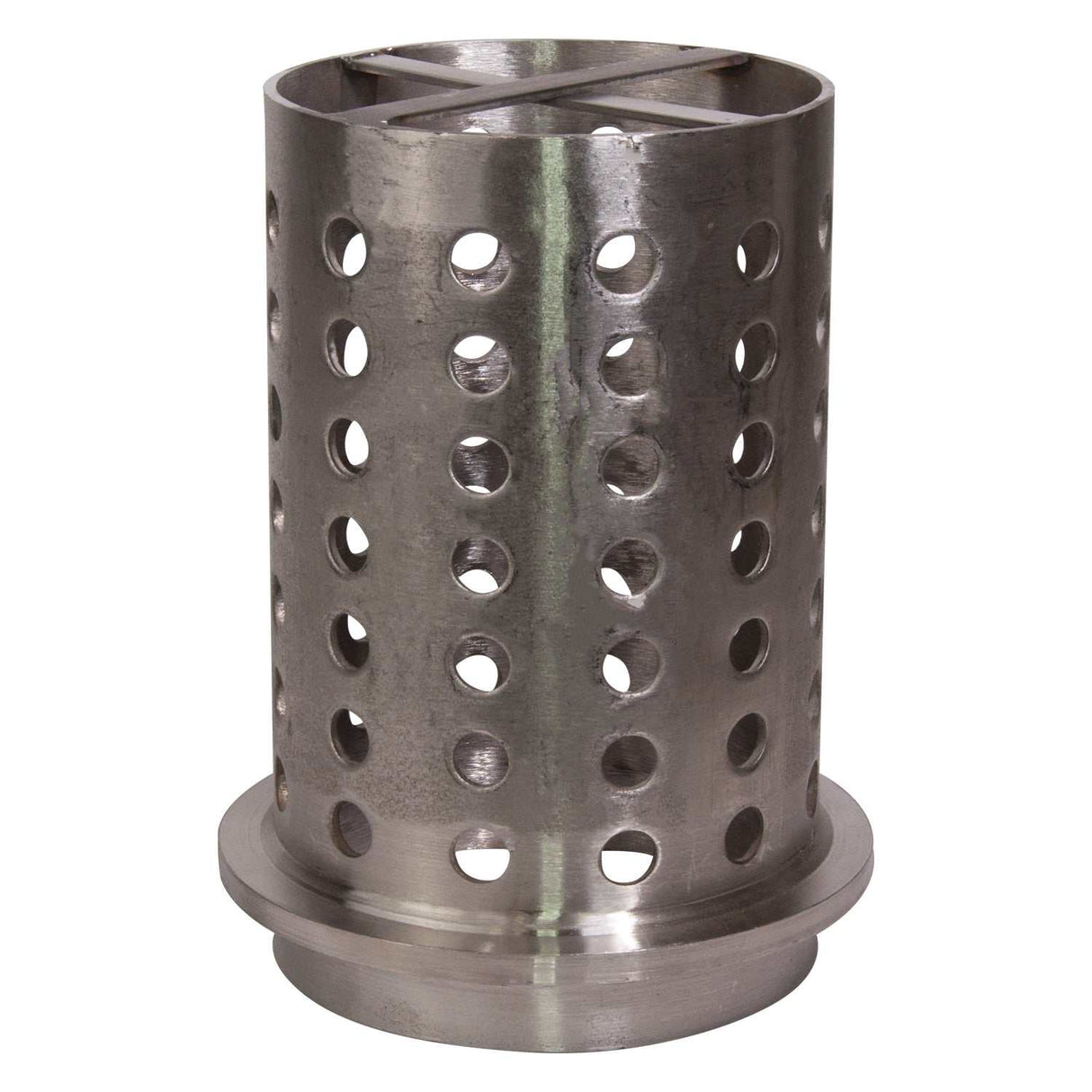 5" x 8" perforated stainless steel casting flask for vacuum investment casting