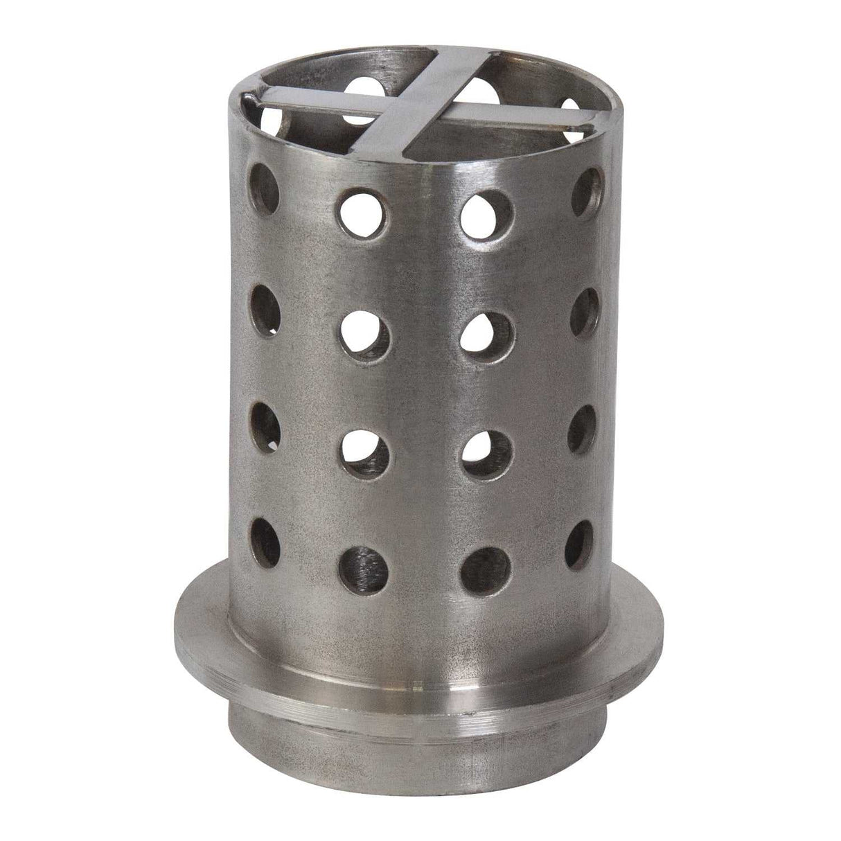 3.5" x 6" perforated stainless steel casting flask for vacuum-assisted investment casting