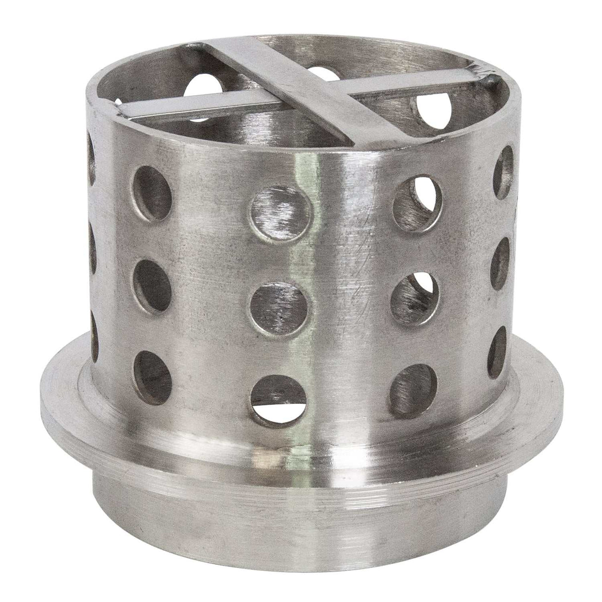 4" x 4" perforated stainless steel casting flask for durable, corrosion-resistant metal casting with improved vacuum gas flow
