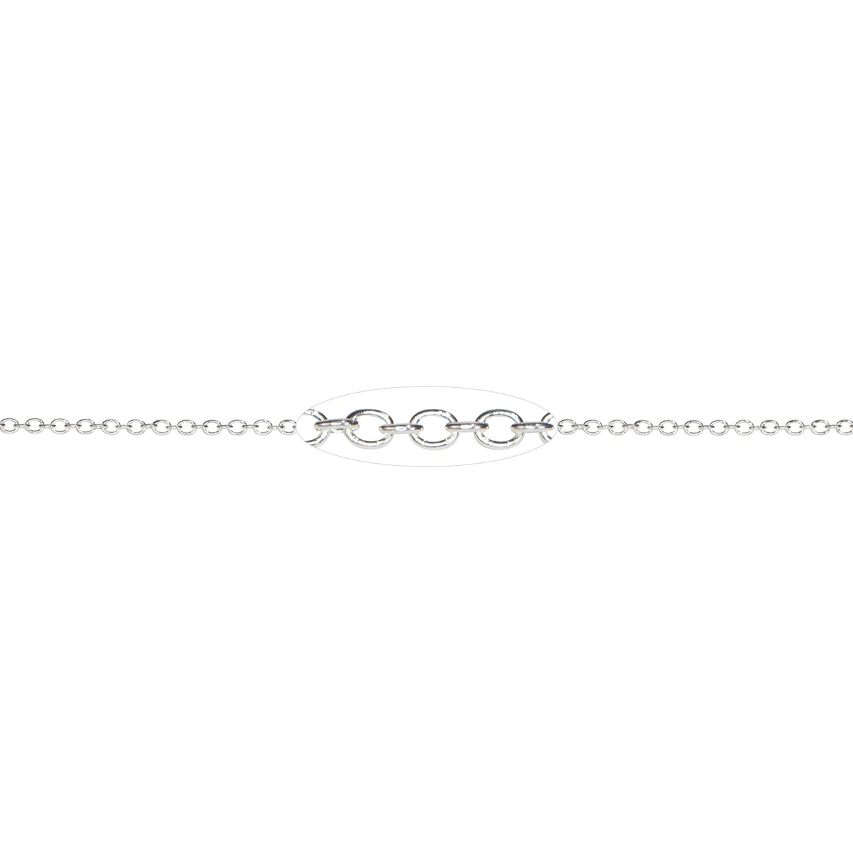 1.5 MM Sterling Silver Cable Chain (Per Inch) by PMC Supplies