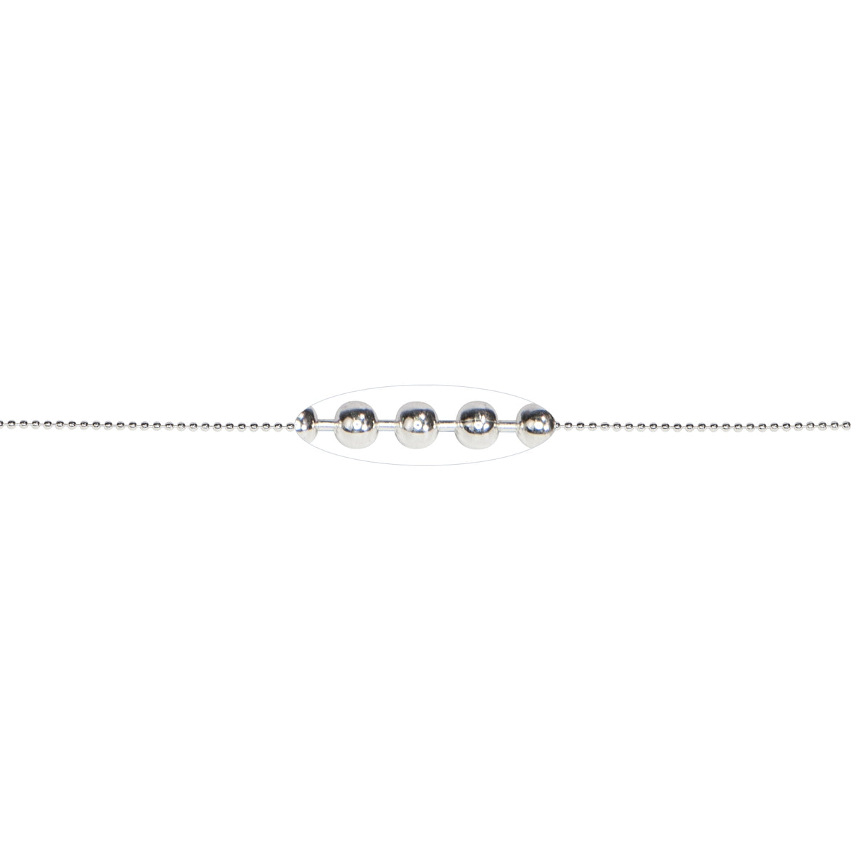 1 MM Sterling Silver Ball Chain (Per Inch) by PMC Supplies