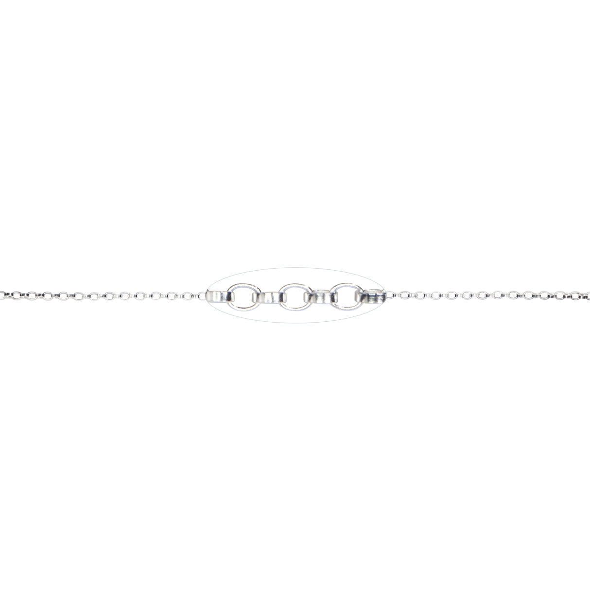 1.2 MM Sterling Silver Rolo Chain (Per Inch) by PMC Supplies