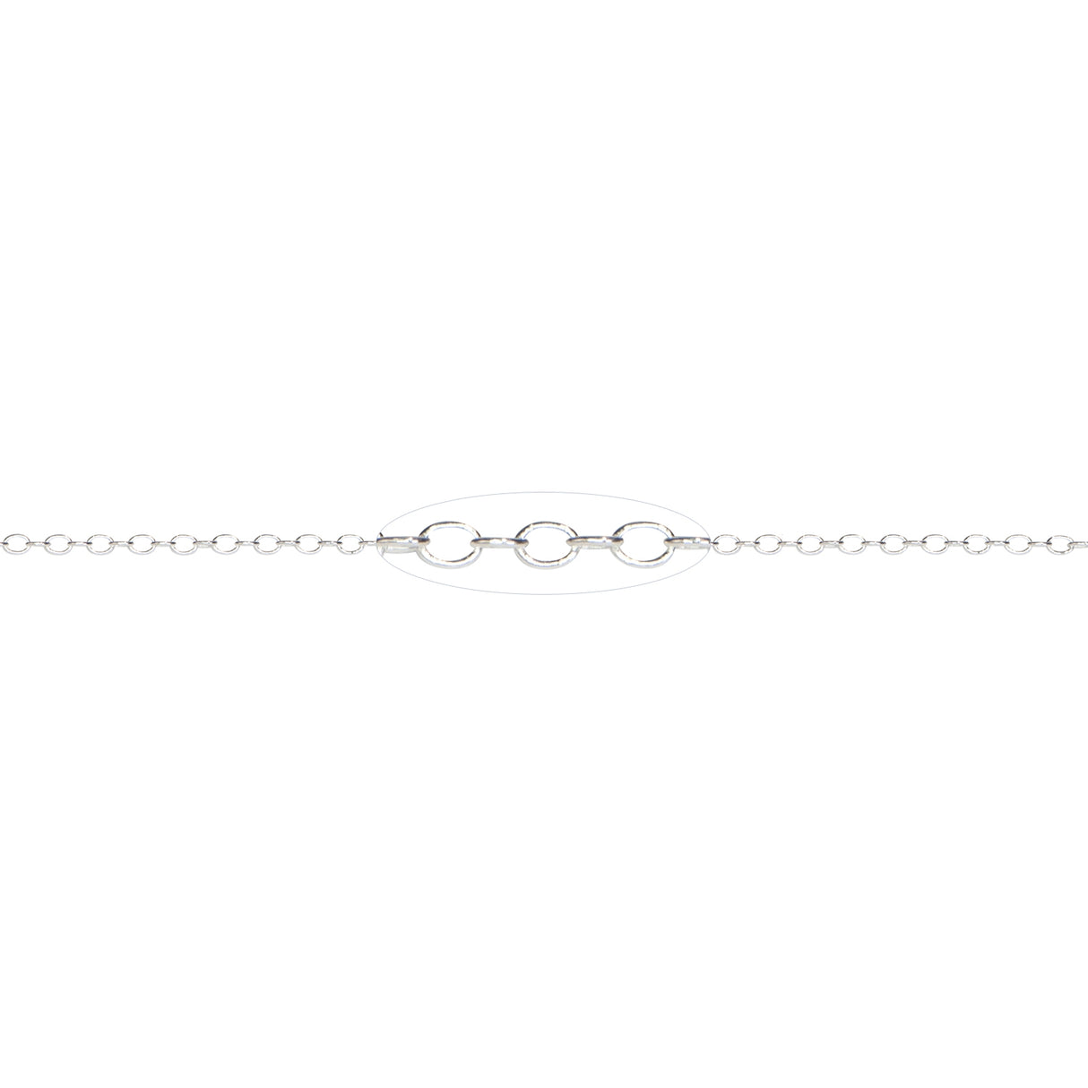 1 MM Sterling Silver Cable Chain (Per Inch) by PMC Supplies