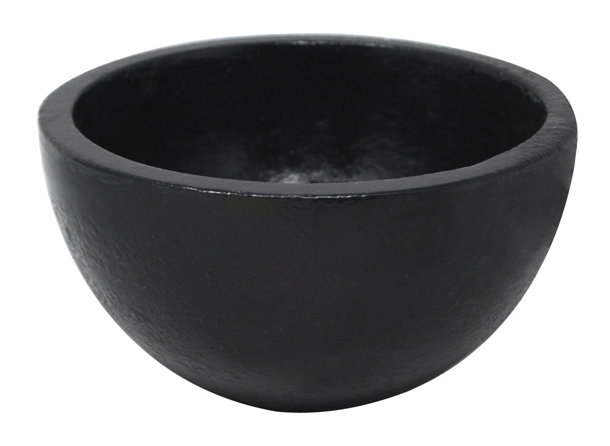 5-inch cast iron pitch bowl for chasing and repoussé metalwork with sturdy curved surface