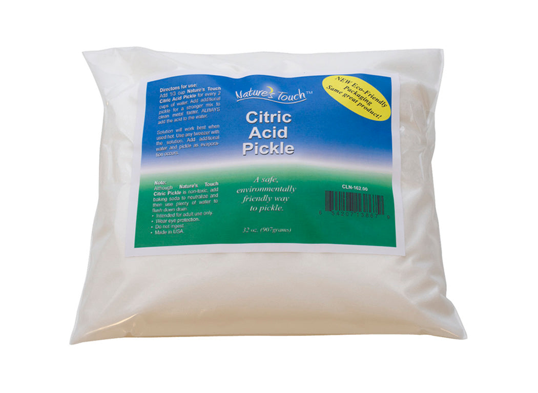 Nature's Touch Citric Acid Pickle 2 lb bag eco-friendly metal cleaner for silver gold brass copper and stainless steel