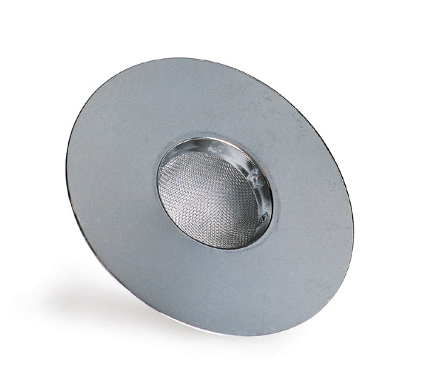 Stainless steel drain trap with fine mesh screen for sink debris protection and clog prevention