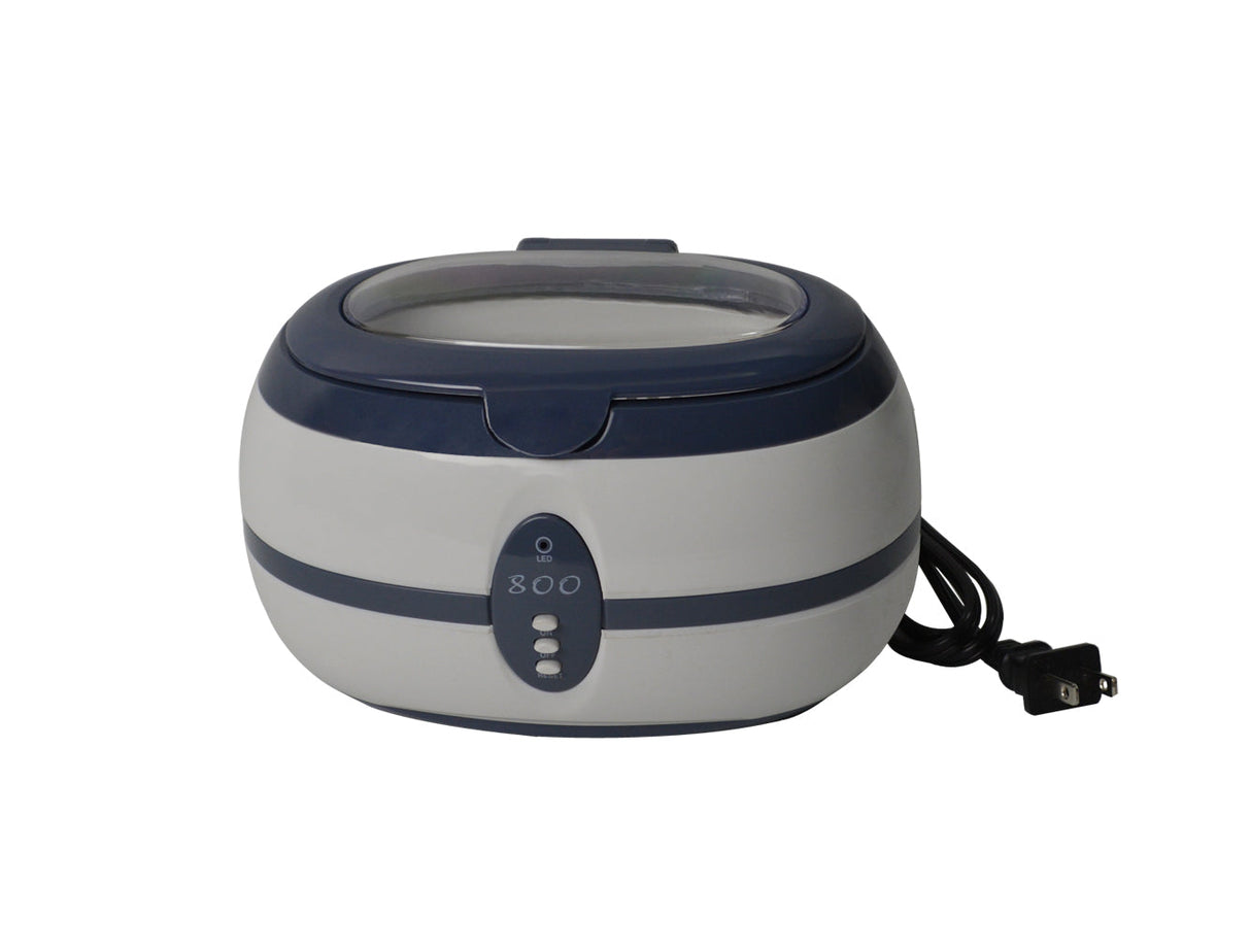 compact ultrasonic cleaning machine with 600 ml capacity and 35 watts power for jewelry and small item cleaning