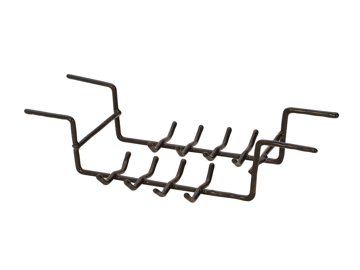 Hanging cleaning rack with 16-ring capacity and heavy PVC coating for ultrasonic cleaning tanks