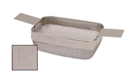 Small extra-fine mesh rectangular stainless steel basket for jewelry cleaning 4x3x1.5 inches