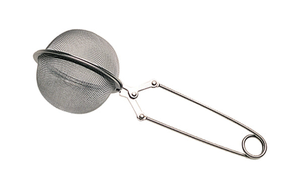 Large stainless steel mesh cleaning basket with spring-loaded steel handle for ultrasonic and steam cleaning