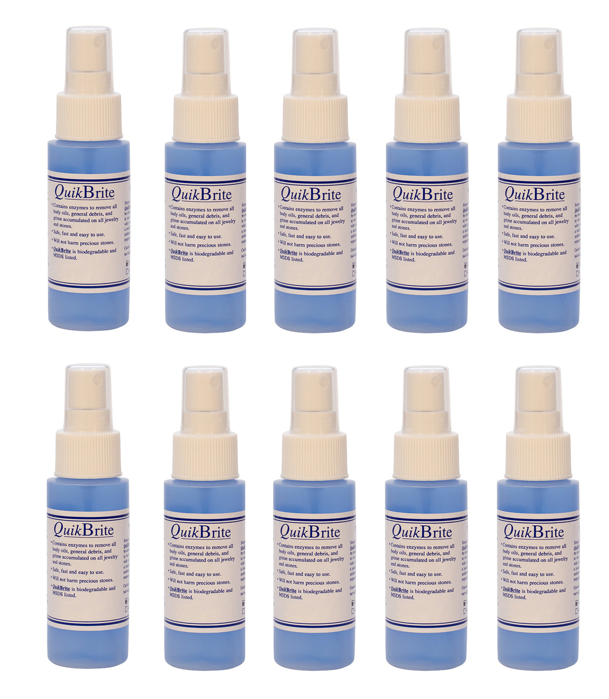 12 Pack QuikBrite Cleaner - 4 Oz Spray Bottles by PMC Supplies