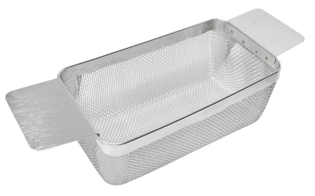 8-inch stainless steel fine mesh cleaning basket for ultrasonic jewelry cleaning