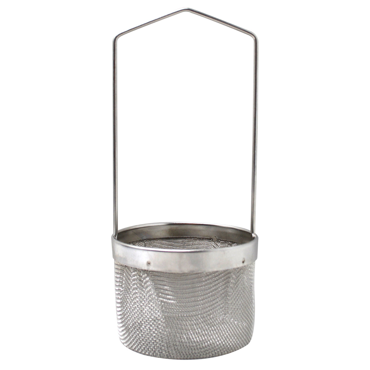 6-inch stainless steel mesh ultrasonic task basket with handle for safe jewelry cleaning
