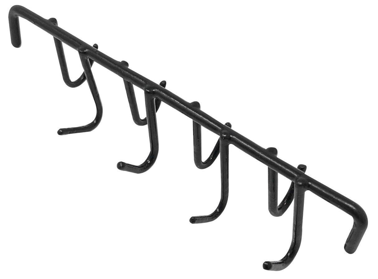 Ultrasonic cleaning rack with 8 hooks and 7-inch length for organizing workpieces in ultrasonic machines