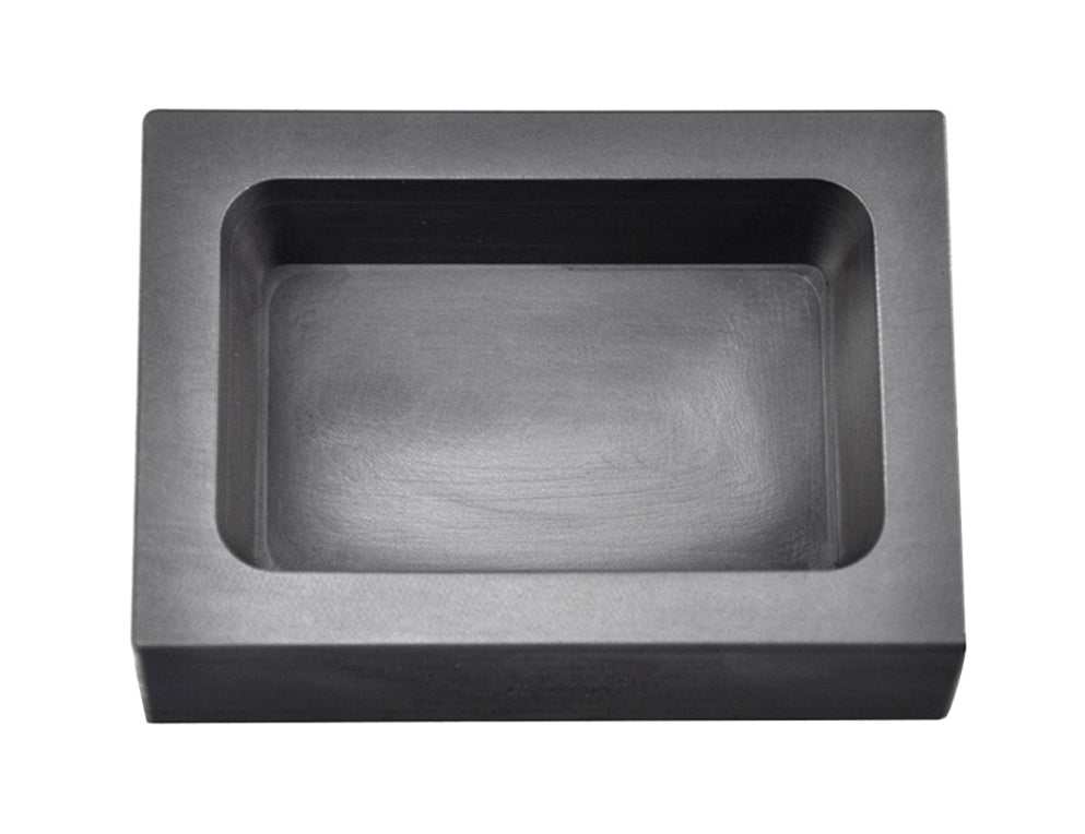1 lb copper rectangular graphite ingot mold with smooth cavity for metal casting