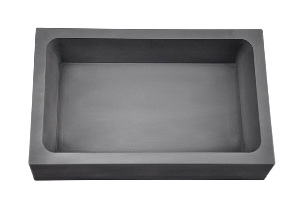 Copper rectangular graphite ingot mold for 5 lb casting with smooth cavity and heat-resistant design