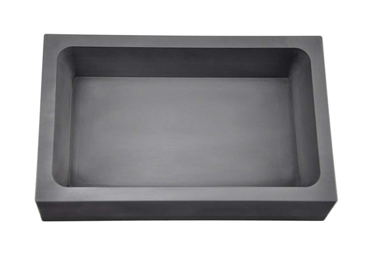 Copper rectangular graphite ingot mold for 5 lb casting with smooth cavity and heat-resistant design