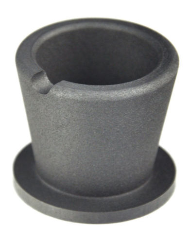 10 oz gold graphite crucible cup with stable base for torch melting gold batches