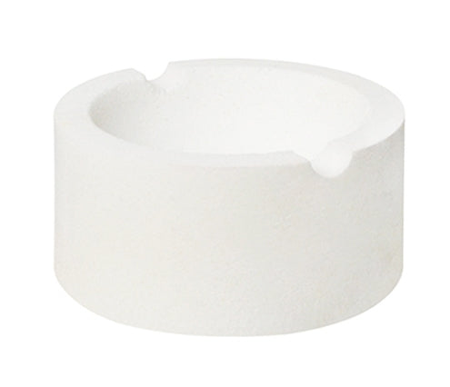 3-inch white ceramic silica crucible dish for melting and pouring metals like gold, silver, and copper with high heat resistance