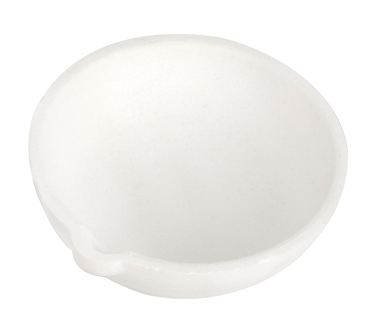 1000 gram white ceramic alumina crucible dish with pour spout for metal melting and alloying tasks