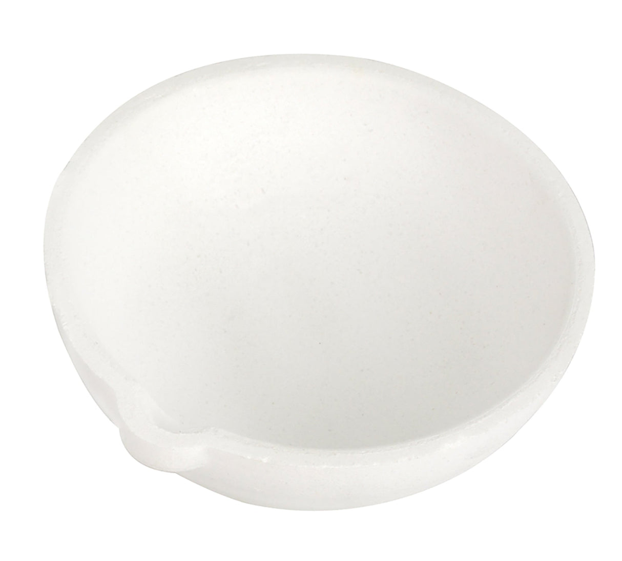 1500 Gram Ceramic Alumina Crucible Dish with pour spout for high-temperature metal melting and pouring
