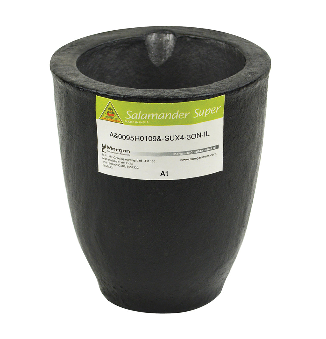 A1 1.5 Kg Salamander Super Clay Graphite Crucible for metal casting and alloy melting