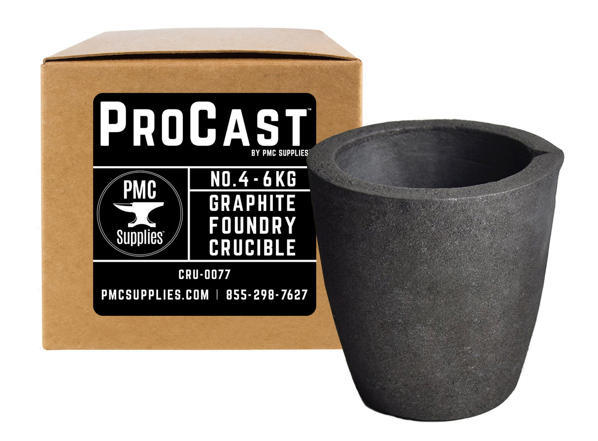 ProCast No 4 graphite clay foundry crucible 6 kg capacity with thick walls for metal melting and casting