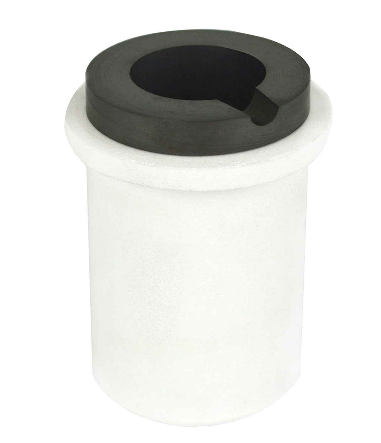 5 Kg graphite ceramic induction crucible with high-density graphite core and protective ceramic shield for high-temperature melting up to 2550°F