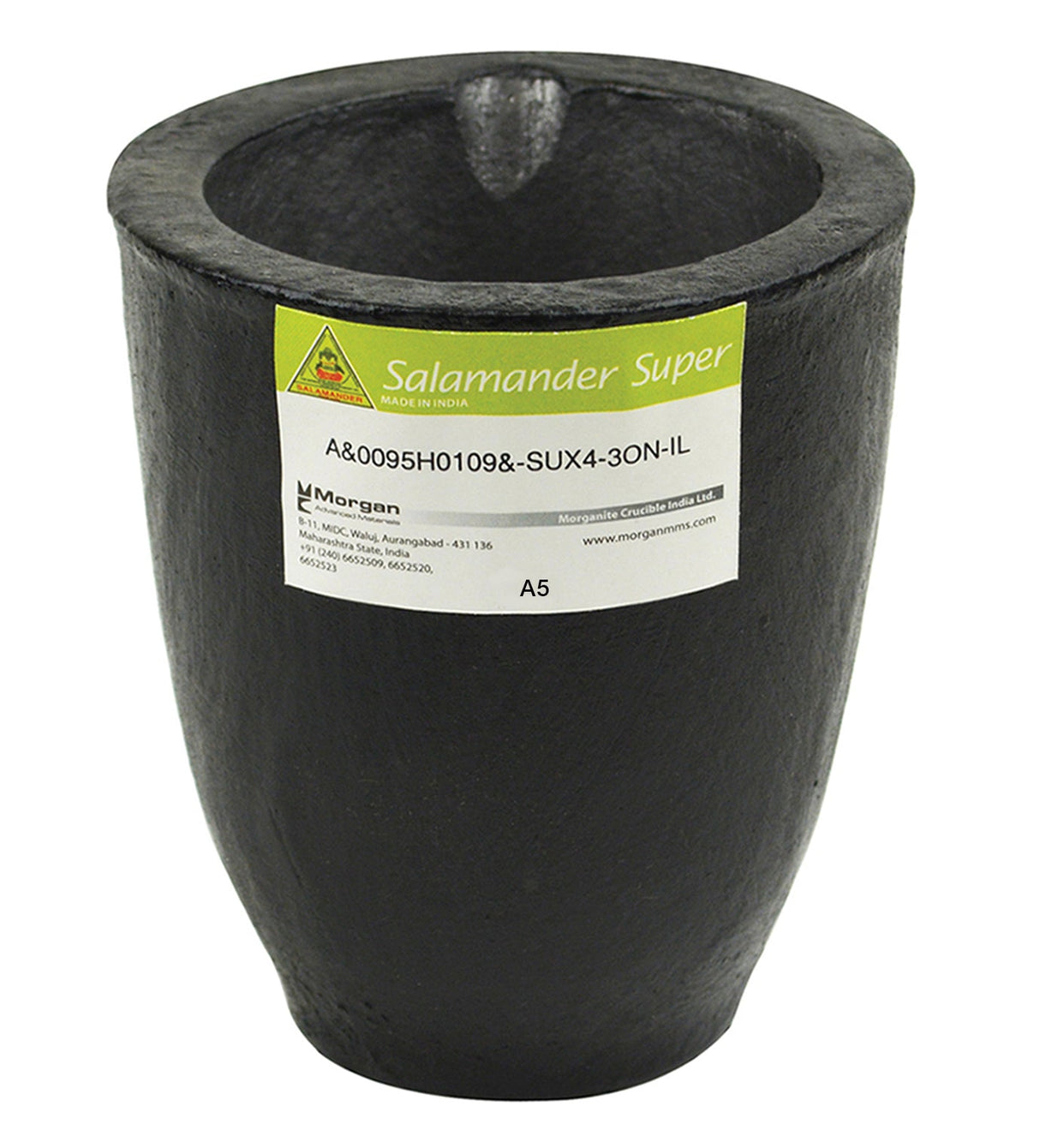 A5 6.8 Kg Salamander Super Clay Graphite Crucible for high-temperature metal melting and casting