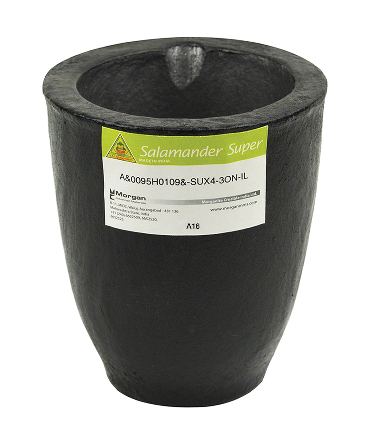 Salamander Super Clay Graphite Crucible A16 23 Kg black high-heat metal casting crucible