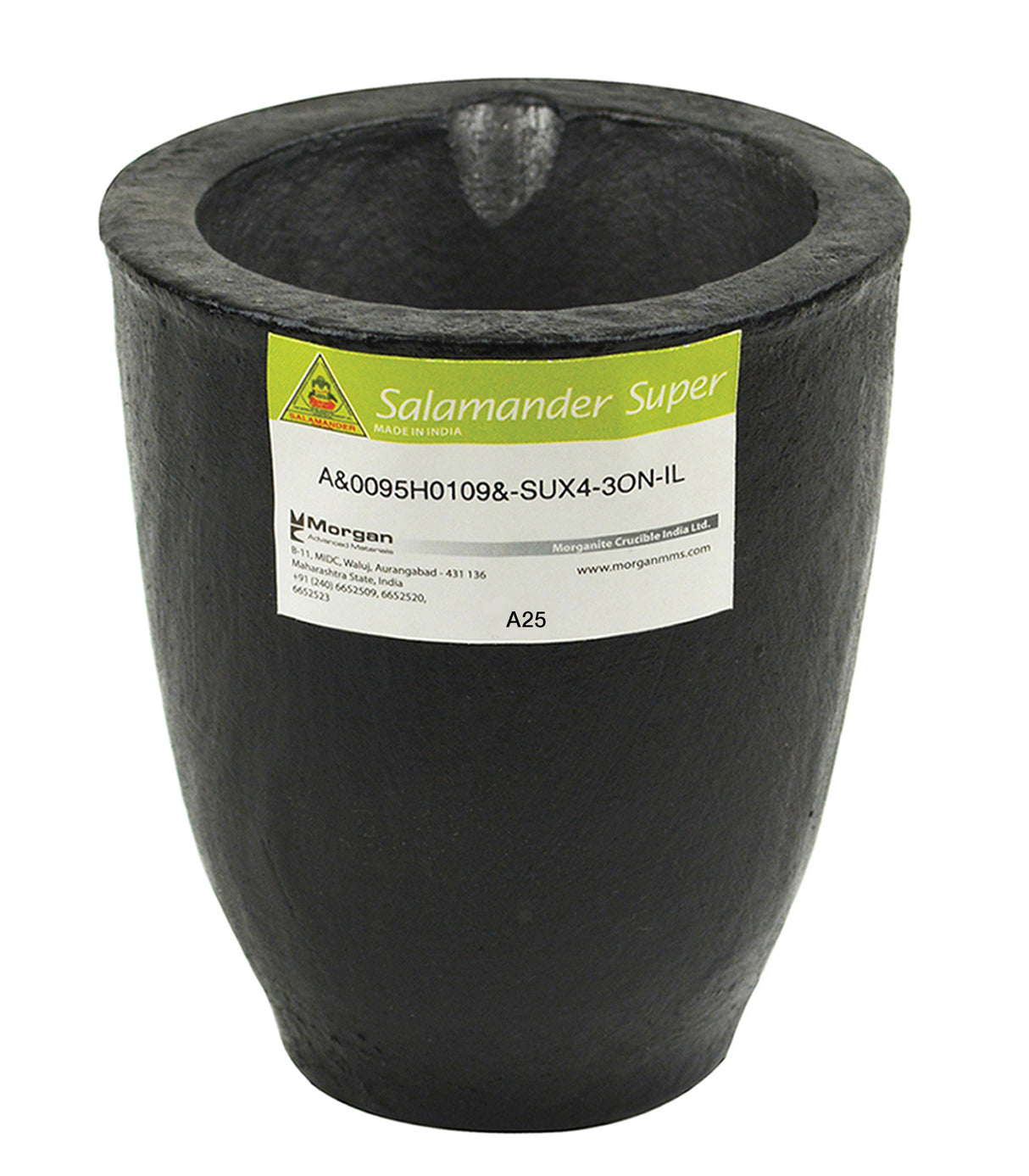 A25 - 36 Kg Salamander Super Clay Graphite Crucible for high-temperature metal melting