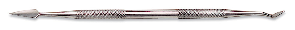 6-1/2 inch stainless steel double-ended wax carver with knurled grip for precision detailing