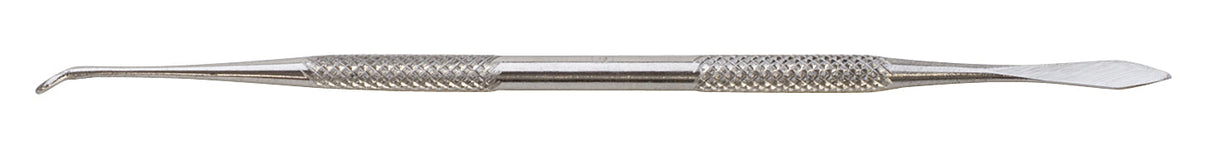 6-1/2 inch stainless steel double-ended wax carver with ergonomic grip and precision tips