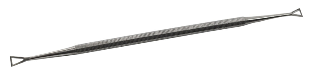 Triangular surgical-grade stainless steel Hollow Wax Carver with textured knurled handle for precision wax sculpting and detailing