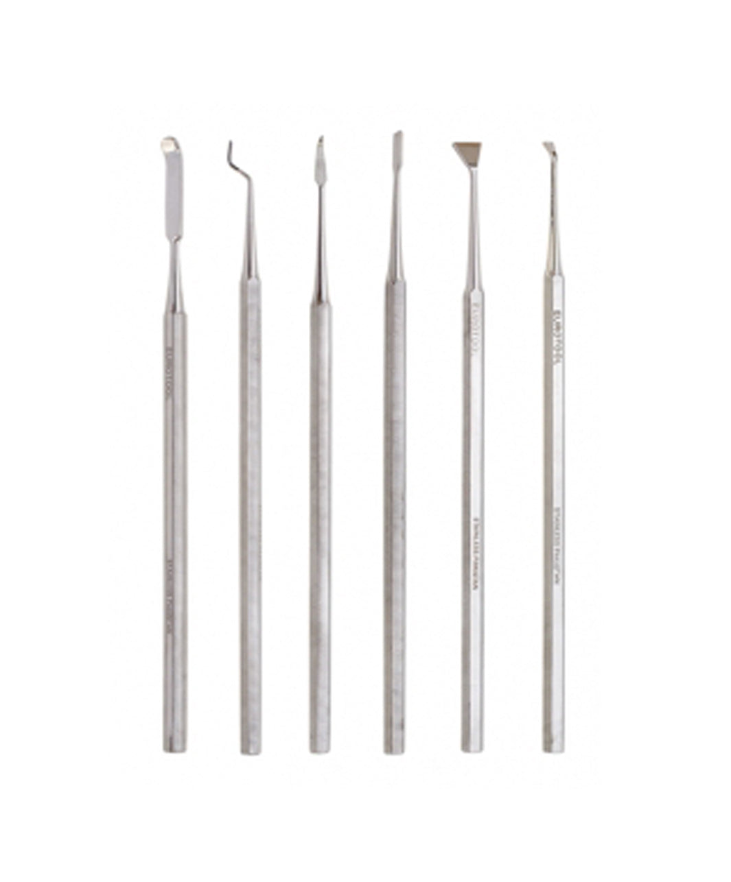 Set of 6 stainless steel Sharp-Edge Wax Carvers for precise wax sculpting and carving