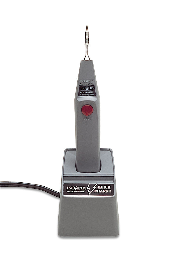Portable soldering iron with quick charge base for precise electronics and jewelry repairs.