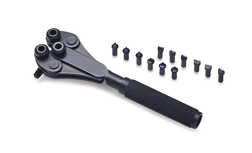 5-1/2" L-G Master Case Opener with interchangeable heads for precision waterproof case opening