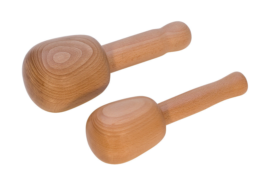 Jumbo wooden dapping punches set with 50mm and 70mm hardwood doming tools for jewelry and leatherwork