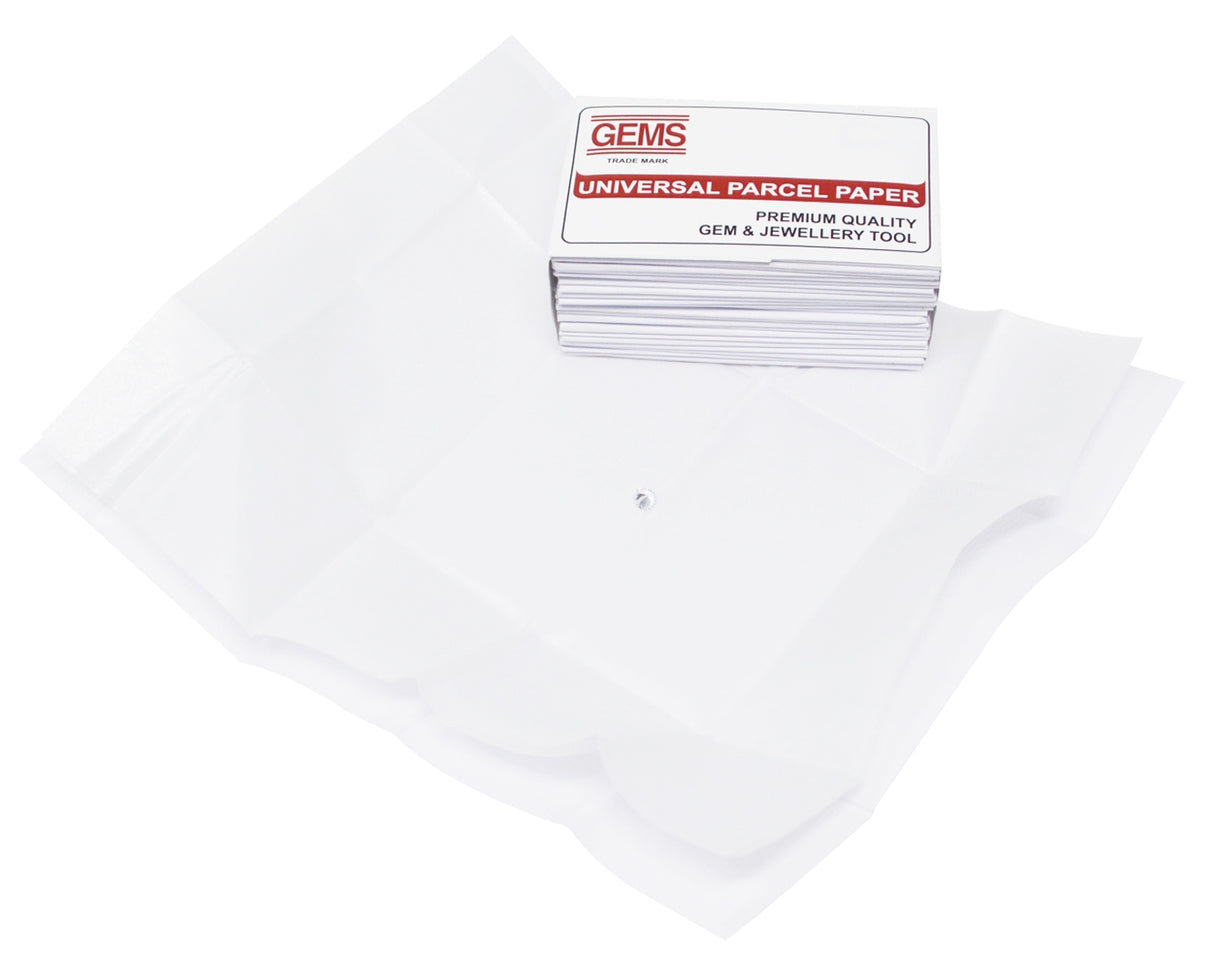 25/Pk White Universal Parcel Paper for Diamonds by PMC Supplies