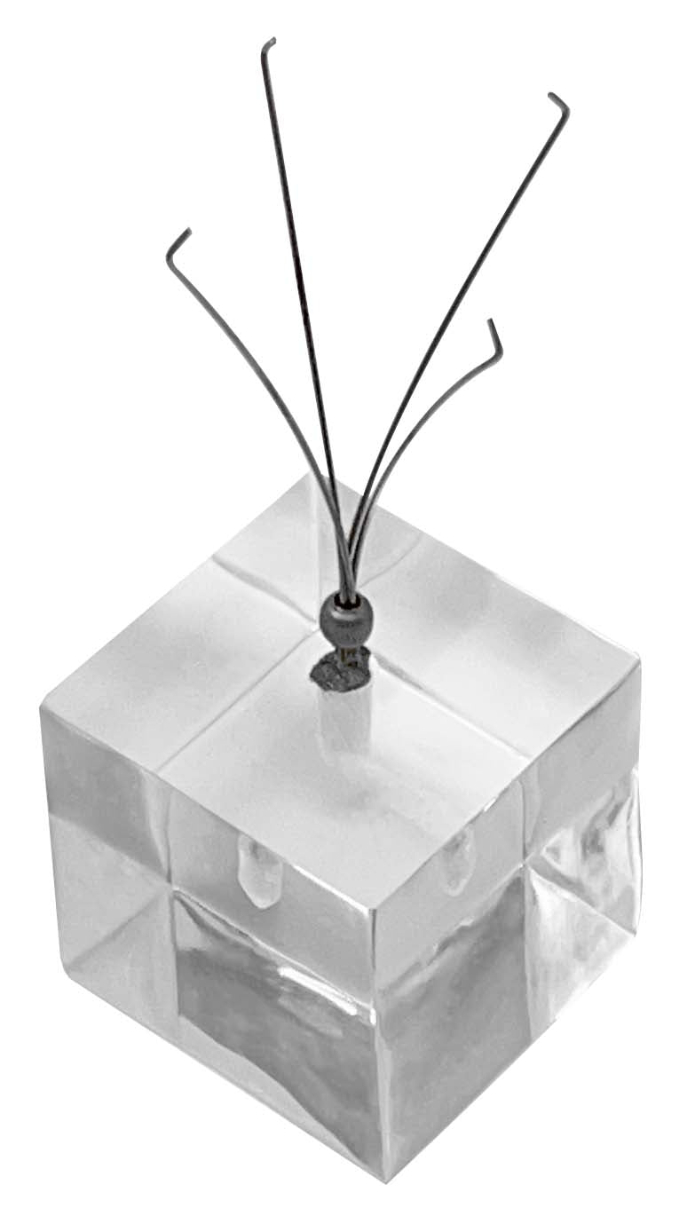 Clear acrylic diamond and gemstone display stand with weighted square base for retail and personal use